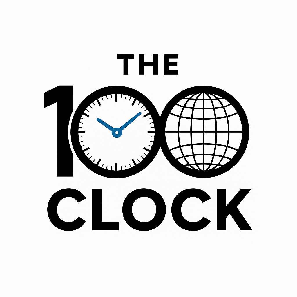 The 100 Clock Logo